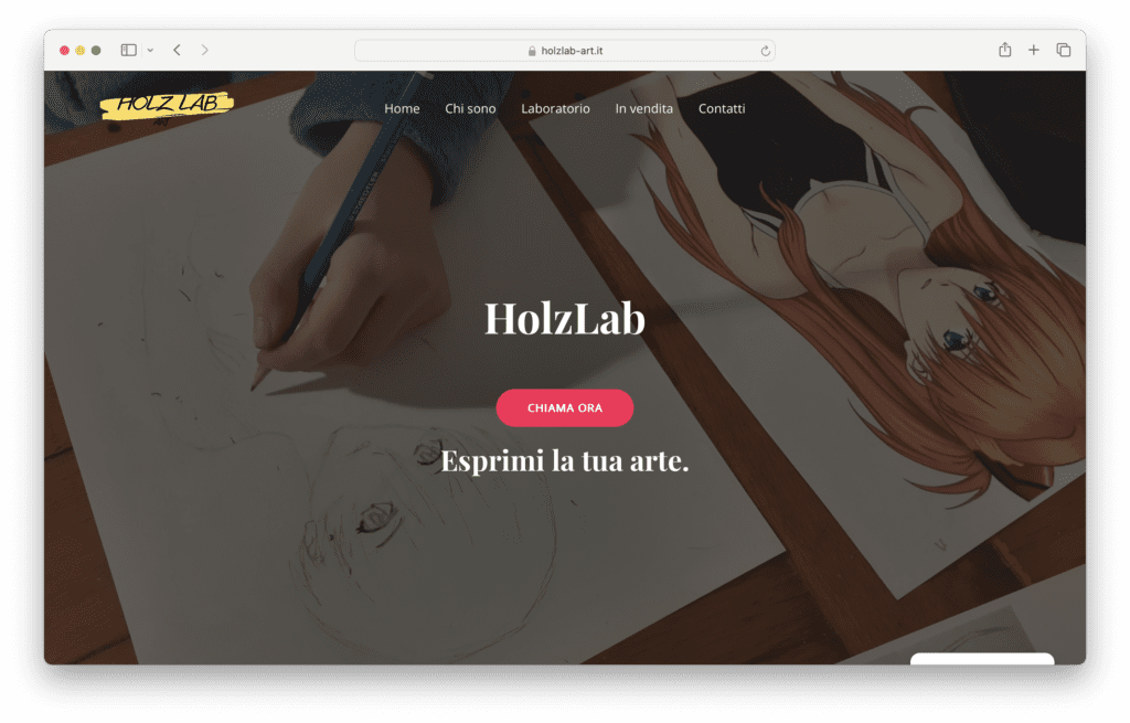Sito web creato per Holzlab-art, Web Agency Firenze gallettistudio