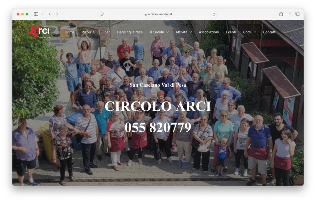 sito web realizzato per arci